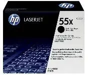 HP CE255X 55X Black Hy Lj Toner Cart .
