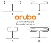 Aruba R3J17A AP-MNT-C Campus AP mount bracket kit (individual) type C: suspended ceiling rail, profile 9/16