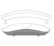 Aruba JW828A  335-CVR-20 20-pk for AP-335 with Holes for LED Indicators White Non-glossy Snap-on Covers