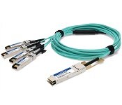 Juniper JNP-100G-AOCBO-3M Qsfp28 To Sfp28, 100Ge To 4X25Ge, Active Optical Cable For Breakout, 3 Meters, Standard Temperature (0 Through 70 Degree C), 3.5W, Ddm, Pull Tab