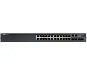 Dell 210-APXC EMC N3024EP-ON Switch, 24 x PoE+ 1GbT, 2 x SFP+ 10GbE, 2 x GbE SFP Combo Ports, Layer 3, Stacking IO to PSU Airflow, 1 x AC PSU