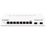 Fortinet FS-108E FortiSwitch-108E Layer 2 FortiGate switch controller compatible switch with 8 x GE RJ45 ports, 2 x GE SFP, Fanless line AC and PSE dual powered.